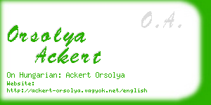 orsolya ackert business card